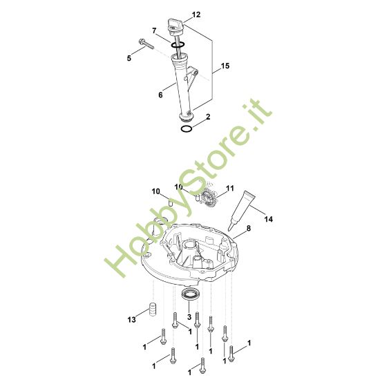 Picture of J - Sistema di lubrificazione, coppa dell'olio HD675 (HD675-3014)
